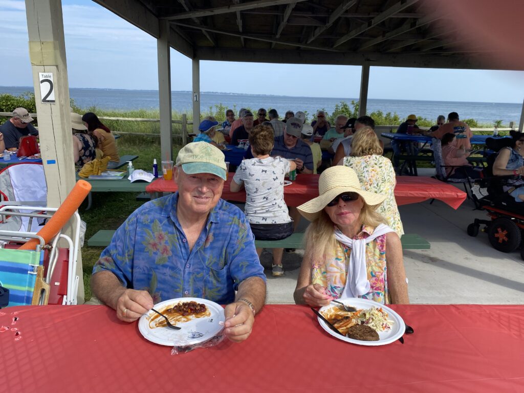 Rick & Laura enjoying the delicious picnic at Harkness