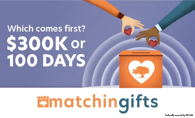 Which comes first? $300K or 100 days? Matching Gifts